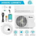Winado - 42000 BTU Tri 3 Zone AC Ductless Wifi Mini Split Air Conditioner & Heat Pump 12000 + 18000+18000 BTU Full Set- 20 SEER2 - White