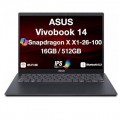 ASUS - Upgraded - Vivobook 14 Laptop 14.0 WUXGA Display (Snapdragon X X1-26-100, 16GB, Win 11 Pro) w/Dockztorm Wireless Mouse - Quiet Blue