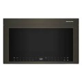 KitchenAid - 1.1 Cu. Ft. Convection Flush Built-In Over-the-Range Microwave with Air Fry Mode - Black Stainless