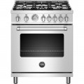 Bertazzoni - 4.7 Cu. Ft. Freestanding Gas Convection Range - Stainless Steel