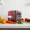 Omega - Cold Press 365® Masticating Slow Juicer with OnBoard Storage, Red - Red