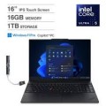 Lenovo - ThinkPad E16 Laptop 16'' Touchscreen (Intel Ultra 5-225U, 8GB DDR5, 512GB SSD, Win 11 Pro ) w/DKZ USB Hub - Black