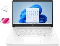 HP - 14'' Laptop-Intel N4500 Processor-8GB Memory-64GB eMMC-Windows 11 Pro - White