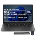 HP - OmniBook 3 Laptop 17.3 FHD Display (Ultra 7-255U, 16GB, 512GB SSD, Win 11 Home) w/Dockztorm Wireless Mouse - Mica Silver