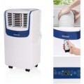 Honeywell - 400 Sq. Ft Portable Air Conditioner - White/Blue-6461863