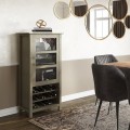 Simpli Home - Avalon High Storage Wine Rack Cabinet - Distressed Grey6459936