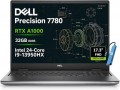 Dell - Upgraded - Precision 7780 17.3 FHD Workstation - Precision 7 - NVIDIA RTX A1000 - i9-13950HX - 32GB RAM - 2TB SSD - Win11Pro - Gray