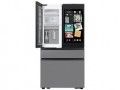 Samsung - Bespoke 29 cu. ft. 4-Door French Door Refrigerator with AI Home & AI Vision Inside™ - Charcoal Glass / Stainless Steel