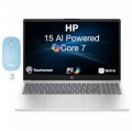 HP - Upgraded - 15 Laptop 15.6 FHD Display (Core 7 150U, 32GB, 1TB SSD, Intel Iris Xe, Win 11 Pro) w/Dockztorm Wireless Mouse - Natural Silver