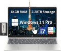 HP - Upgraded - 15.6'' FHD IPS Touchscreen Laptop,Intel i7-1255U,64GB DDR4 RAM,2TB SSD+288GB Docking Station Set,Win 11 Pro - Silver