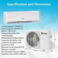 Winado - 17000BTU/17SEER2 230V 1170W Split Type Air Conditioner Split Type Indoor Unit ABS with WIFI/Cooling/Heating 1100W - White