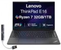 Lenovo - Upgraded - ThinkPad E16 Laptop 16.0 WUXGA Display (Ryzen 7 250, 32GB, 1TB SSD, Integrated Graphics, Win 11 Pro) w/USB Hub - Black-12316468