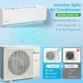 Winado - 38000 BTU 4-Zone Mini Split Air Conditioner/Heat Pump System, 20 SEER2 with Pre-Charged Condenser & (9K+9K+9K +12K BTU) --White