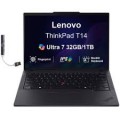 Lenovo - Upgraded - ThinkPad T14 Laptop 14.0 WUXGA (Intel Ultra 7-255U, 16GB DDR5, 512GB PCIe SSD, Win 11 Pro) w/USB Hub - Black