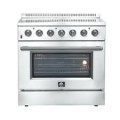Forno Appliances - Galiano Alta Qualita 4.32 Cu. Ft. Freestanding Electric Range with True Convection Oven - Stainless Steel