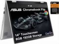 ASUS - Chromebook Flip CX1 14'' FHD 2-in-1 Touchscreen Laptop - Intel Celeron N4500 - 8GB RAM - 128GB Storage - 64GB SD Card - Transparent Silver